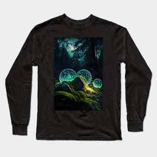 Bring Surreal Beauty to Your Home with this Bioluminescent Forest Art Long Sleeve T-Shirt